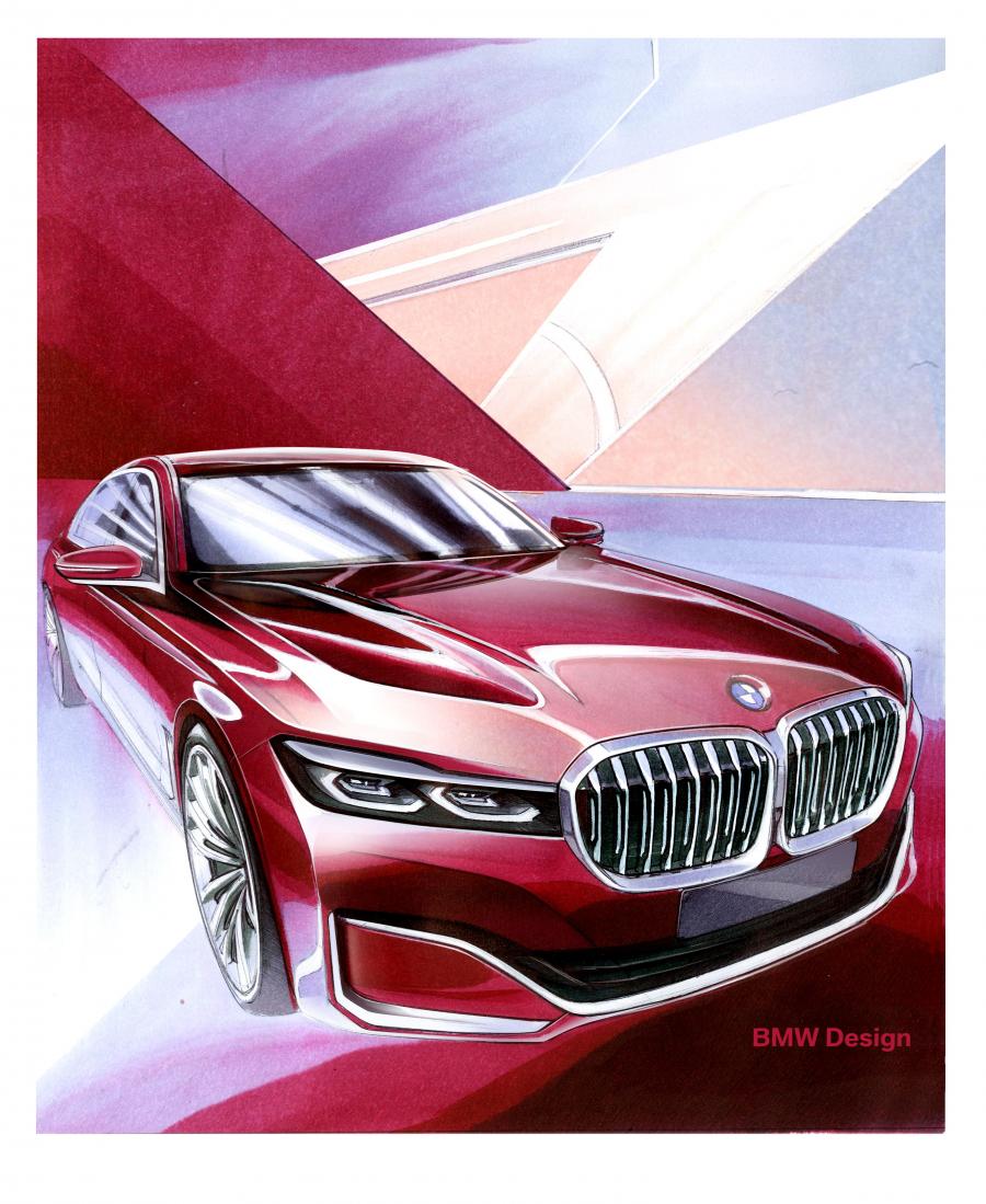Эскиз BMW 750Li xDrive (G12) 2019 года  (WW) (фото 88 из 164)
